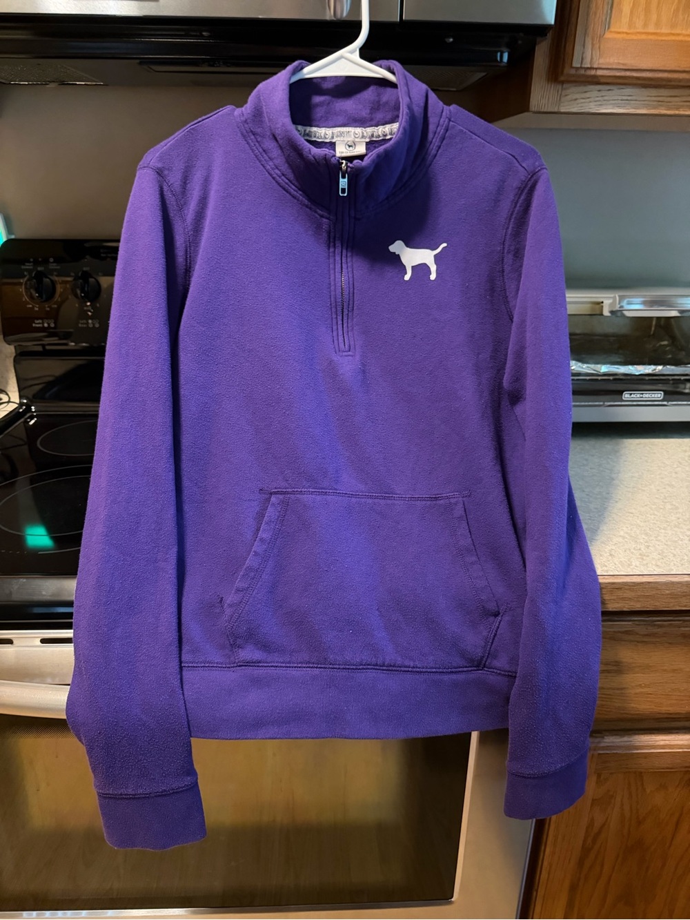Victoria's Secret PINK Purple Half-Zip Fleece Pullover